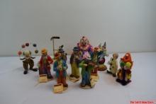 Assorted Designer Clowns ; Emmett Kelly Jr Exclusive Flambro Carpenter Porcelain Statues (6) , Sig