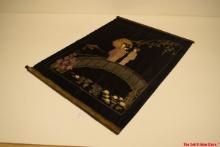 Vintage Japanese Art on Silk, measures 36" x 26"