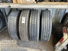 (4) Truck tires 275/80R/22.5
