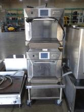 MERRY CHEF ZIKON E4 SPEED OVEN ON CASTERED STAND (X2)