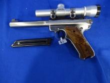 RUGER .22 LR AUTO MOD: MARK II TARGET W/SIMMONS SCOPE S/N: 218-73501