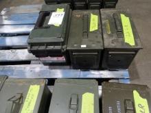 (2) STEEL AMMO CANS & (1) PLASTIC AMMO CAN (X3)