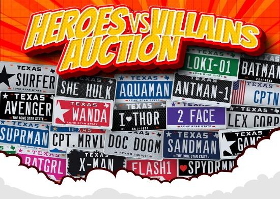 My Plates Heroes vs Villains Auction