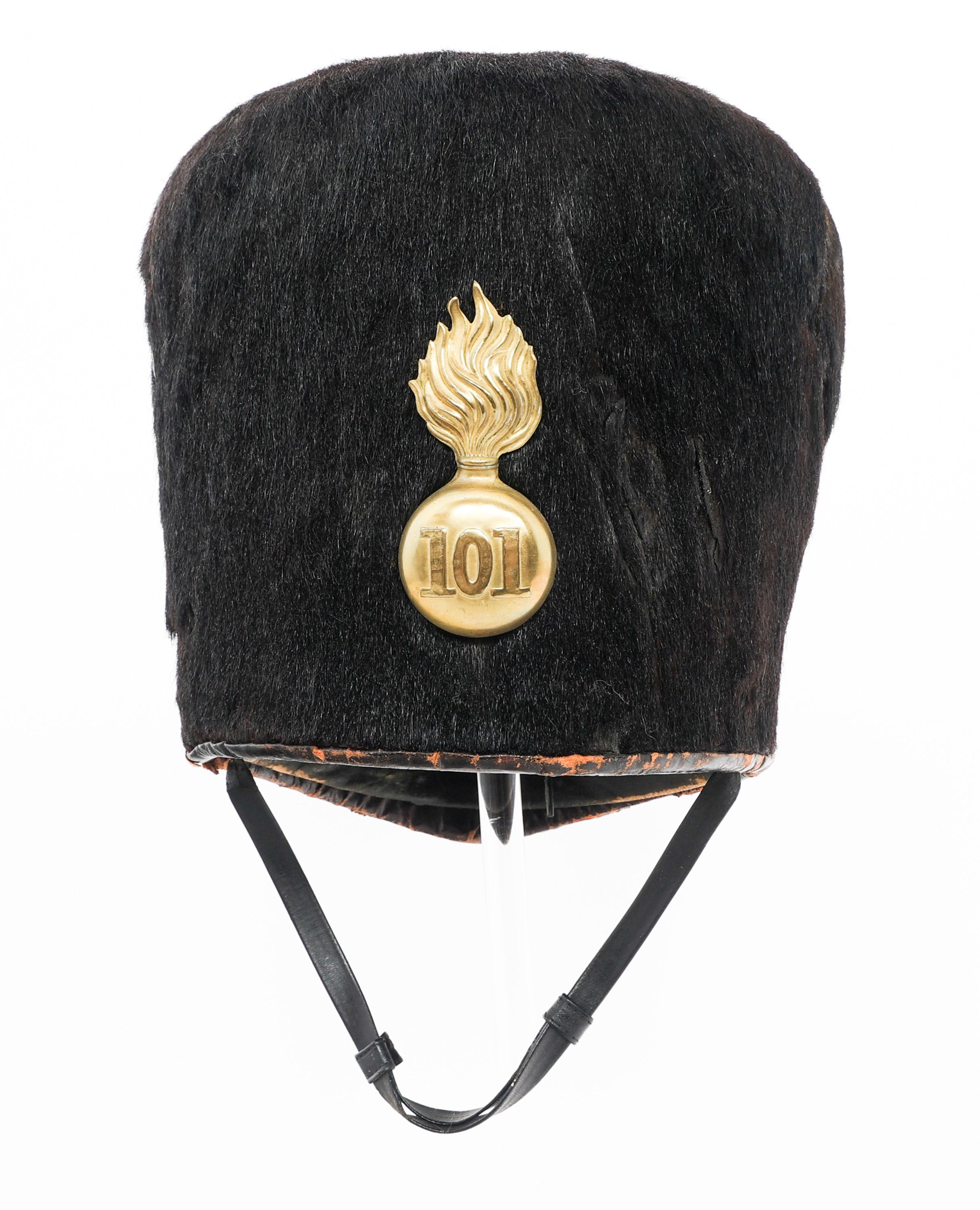 19th C. BRITISH ROYAL BENGAL FUR CAP