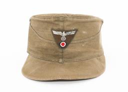 WWII GERMAN HEER EM / NCO M41 TROPICAL FIELD CAP