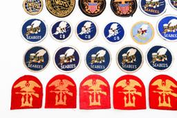 WWII USN, MERCHANT MARINE, & SWEETHEART PATCHES