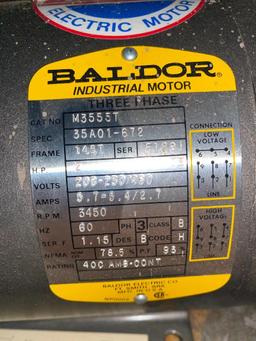 Baldor 2 HP Electric Motor, 208-230/460 V, 3-PH, 3450 RPM, 145T Frame