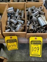 (2) Boxes of Assorted Sockets, up to 1/2" Drive