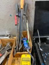 Handle Pry Bars & (2) Boxes of Hammers