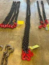 (2x) Grade 80, 3/8" Chain, 20', 7,100-LB. Capacity