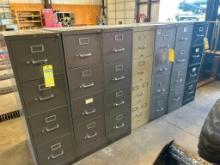 (7) 4-Door File Cabinets