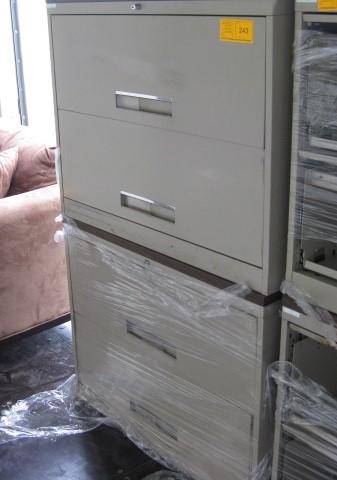2-Drawer Metal Lateral File Cabinets with Formica Work Tops 2x$