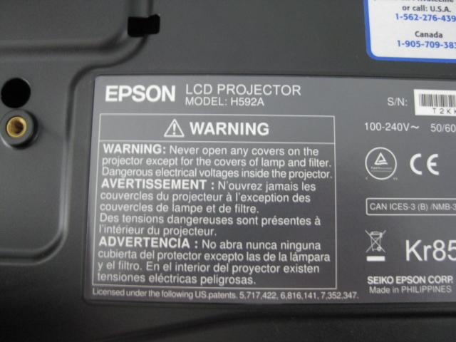 Epson Model H592A LCD Projector