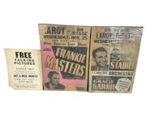Vintage Laroy and Sandusky Theater Show Paper Advertising Posters