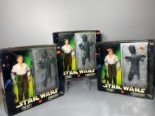 Three Star Wars Hans Solo Figures Toys In Original Boxes - Carbonite - Target Exclusive