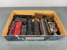 Vintage Marx and American Flyer Mixed Lot Railroad Engines and Cars