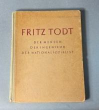 WWII Nazi German book Fritz Todt 1943 Biography With a French Underground "War Propaganda" label