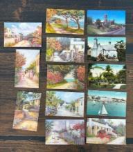 A Group of 13 Vintage Photo Postcards Bermuda