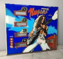 Vintage Stern Ted Nugent Pinball Back Glass