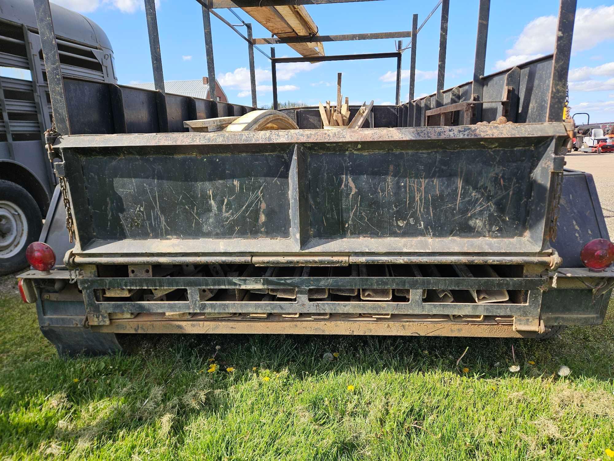 14ft concrete work trailer with forms and pins