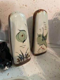 Oriental Salt and Pepper Shakers, Cups, Pitcher, Goblets