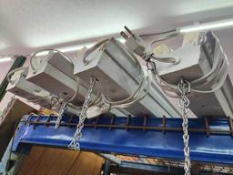 (4) hanging fluorescent lights