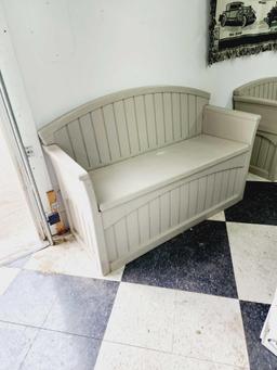 Pair of Suncast Storage Benches