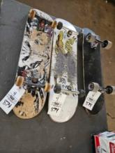 3 skateboards