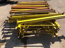 Pallet racking; 6 uprights 3ft. deep x 10ft. tall, 28 load beams 58in. x 3.5in.