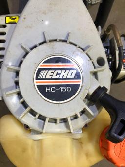 2 stroke gas hedge trimmers, Echo MN: HC-1500, good compression, condition unknown.