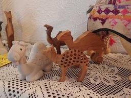 Assortment of Small Camel Decor & Stuffed Camel Decoration