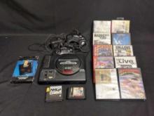Sega Genesis Entertainment System w/ Controllers, 12 Games, & Cleaning System