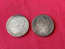 (2) Silver One Dollar Coins