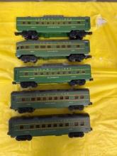 Large Lot Of Lionel Lines Green Passenger Cars