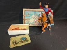 Ideal Western Horse & Rider with original box, small animals and more