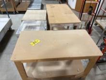 Lot Of Four Shop Carts And Table