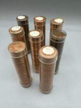 8 Rolls of 1950s Lincoln Head Cents better Grade