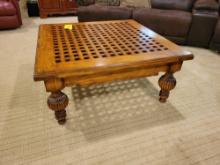 Modern coffee table with cut out top