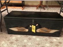 Painted Duck Box Trunk 43" long