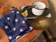Enamel Ware and American Flag