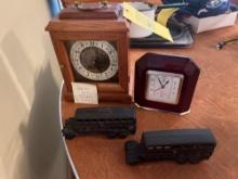 Mantle Clocks, Cast Iron Bus Toys