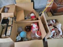 Cookie Jars, dishes, plates and glassware, 5 boxes