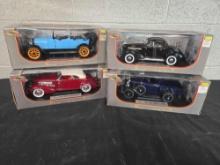 4 Signature Models 1/18 Scale Diecast Cars