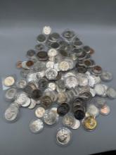Large Grouping of State Quarters, Half Dollars, Presidential Dollars, Lincoln Head Cents