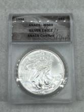 1994 Graded American Silver Eagle .999 Silver MS69 better date