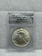 1995 Graded American Eagle .999 Silver MS69