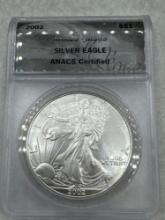 2002 Graded American Silver Eagle .999 Silver MS69
