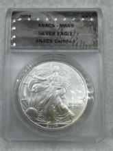2004 Graded American Silver Eagle .999 Silver MS69