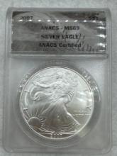 2007 Graded American Eagle .999 Silver MS69