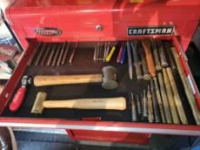 Drawer of punches, chisels, brass hammers